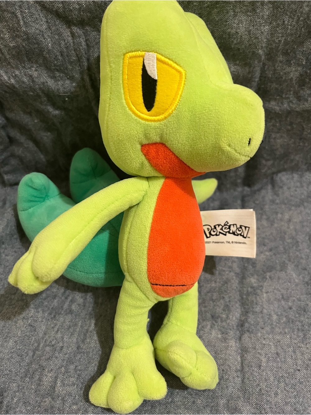 Treecko Plush Toy - Green with Orange Belly
